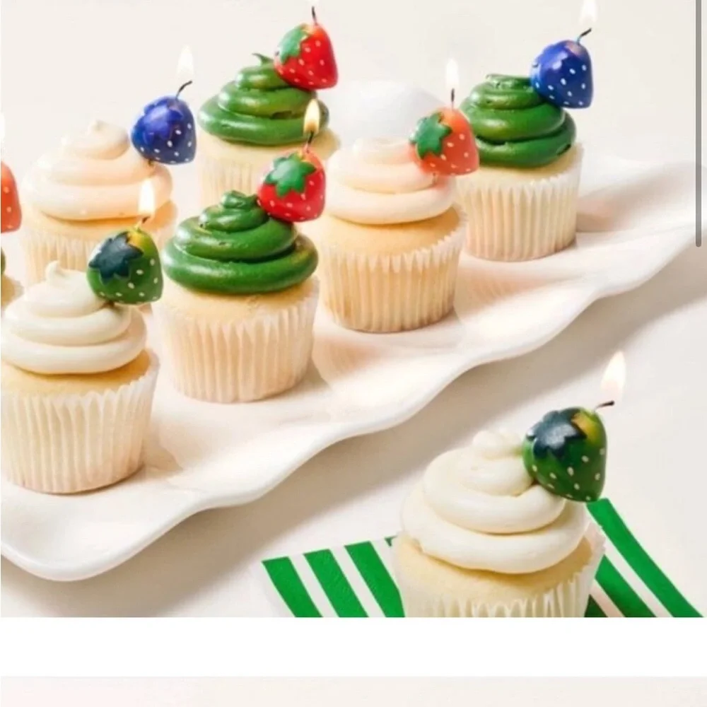 NWT! Kate Spade x Target Strawberry Celebration Candles - Red and Green